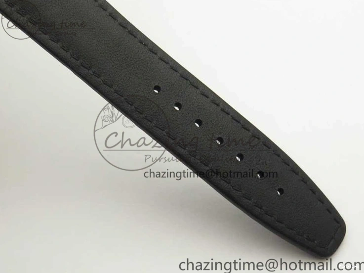 MIROTIME 0327 Snug Portofino IW391022 SS ZK 1:1 Best Edition White Dial Gold Markers On Black Leather Strap A 7130